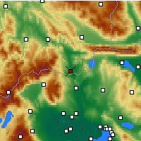 Nearby Forecast Locations - Gevgelija - Mapa
