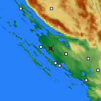 Nearby Forecast Locations - Zemunik Donji - Mapa