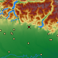 Nearby Forecast Locations - Bérgamo - Mapa