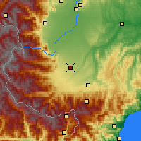 Nearby Forecast Locations - Cúneo - Mapa
