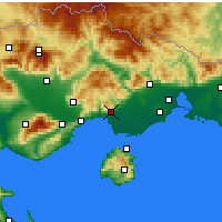Nearby Forecast Locations - Kavala - Mapa