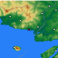 Nearby Forecast Locations - Alejandrópolis - Mapa