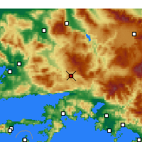 Nearby Forecast Locations - Muğla - Mapa