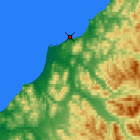 Nearby Forecast Locations - Tevi - Mapa