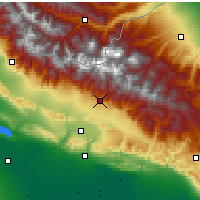 Nearby Forecast Locations - Qəbələ - Mapa