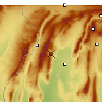 Nearby Forecast Locations - Gandzhina - Mapa