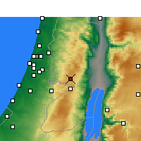 Nearby Forecast Locations - Jerusalén Aeropuerto - Mapa