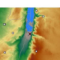 Nearby Forecast Locations - Ghor el Safi - Mapa