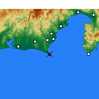 Nearby Forecast Locations - Omaezaki - Mapa