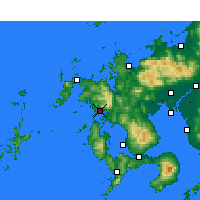 Nearby Forecast Locations - Sasebo - Mapa