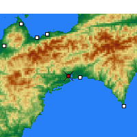 Nearby Forecast Locations - Kōchi - Mapa