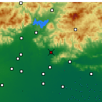 Nearby Forecast Locations - Pinggu - Mapa