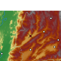 Nearby Forecast Locations - Yingjiang - Mapa