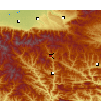 Nearby Forecast Locations - Zhashui - Mapa