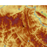Nearby Forecast Locations - Zhenba - Mapa