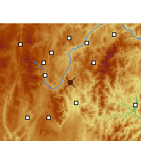 Nearby Forecast Locations - Danzhai - Mapa