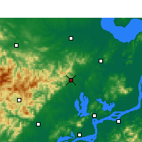 Nearby Forecast Locations - Tóngchéng Shì - Mapa