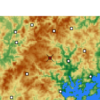 Nearby Forecast Locations - Zhōuníng Xiàn - Mapa