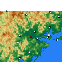 Nearby Forecast Locations - Zhangzhou - Mapa