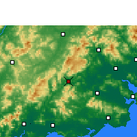 Nearby Forecast Locations - Jiexi - Mapa