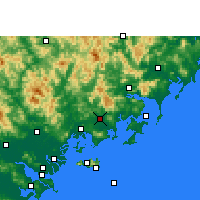 Nearby Forecast Locations - Zhào'ān Xiàn - Mapa
