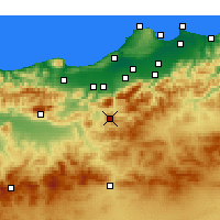 Nearby Forecast Locations - Médéa - Mapa