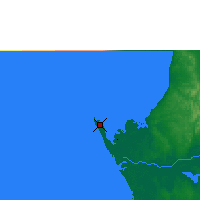 Nearby Forecast Locations - Port-Gentil - Mapa