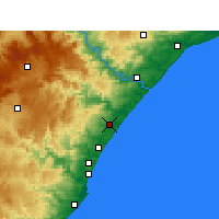 Nearby Forecast Locations - Shakaskraal - Mapa