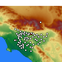 Nearby Forecast Locations - La Verne - Mapa