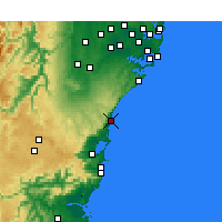 Nearby Forecast Locations - Bellambi Aws - Mapa