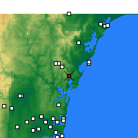 Nearby Forecast Locations - Gosford - Mapa