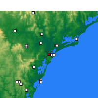 Nearby Forecast Locations - Newcastle Uni - Mapa