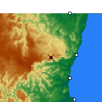 Nearby Forecast Locations - Dorrigo - Mapa