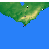 Nearby Forecast Locations - Cabo Otway - Mapa