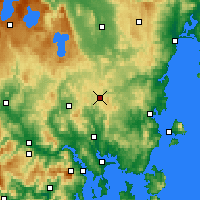 Nearby Forecast Locations - Tunnak - Mapa