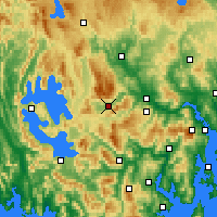 Nearby Forecast Locations - Maydena - Mapa