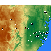 Nearby Forecast Locations - Springwood - Mapa