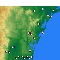 Nearby Forecast Locations - Mangrove Mountain - Mapa