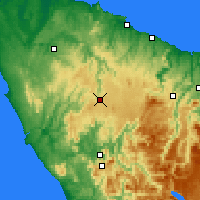 Nearby Forecast Locations - Waratah - Mapa