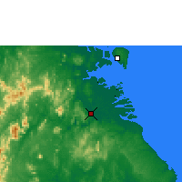 Nearby Forecast Locations - Tanjung Selor - Mapa