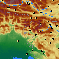 Nearby Forecast Locations - Bovec - Mapa