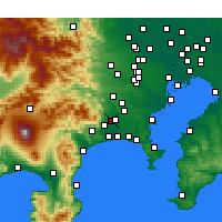 Nearby Forecast Locations - Atsugi - Mapa