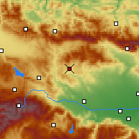 Nearby Forecast Locations - Panagyurishte - Mapa