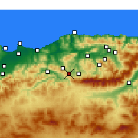 Nearby Forecast Locations - Draâ El Mizan - Mapa