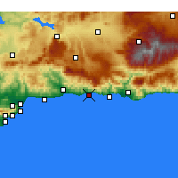Nearby Forecast Locations - Nerja - Mapa