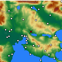 Nearby Forecast Locations - Langadas - Mapa