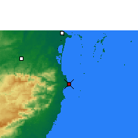 Nearby Forecast Locations - Dangriga - Mapa