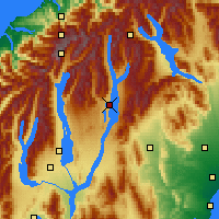 Nearby Forecast Locations - Lago Tékapo - Mapa