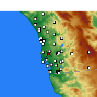 Nearby Forecast Locations - San Diego AP/M - Mapa