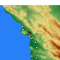 Nearby Forecast Locations - San Luis Obispo - Mapa